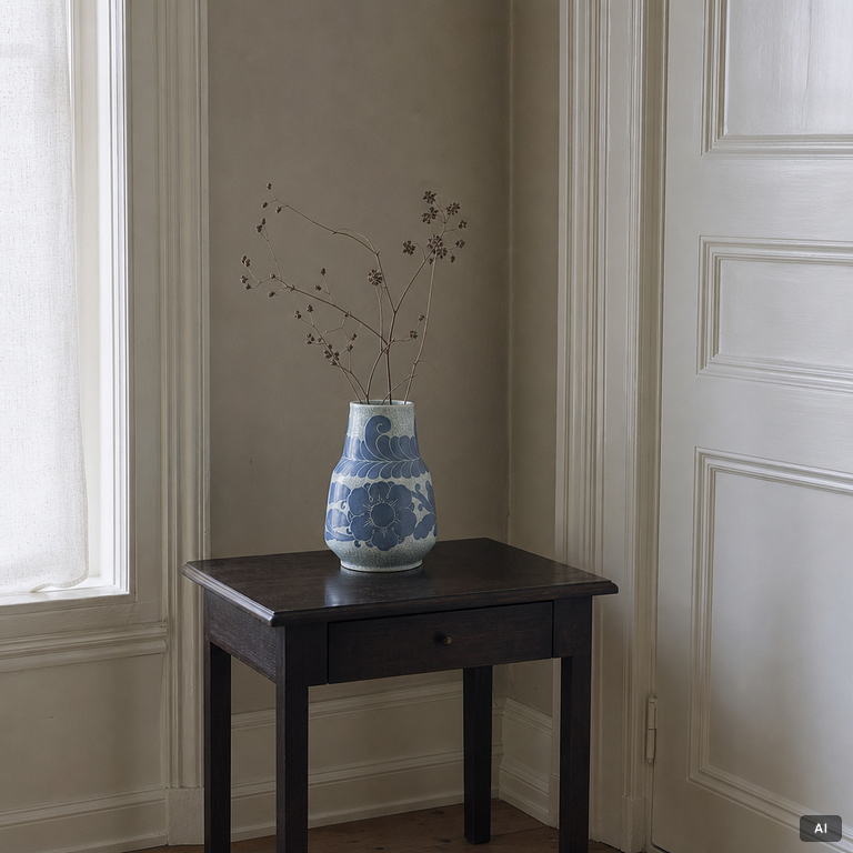 Josef Ekberg, a creamware vase, Gustavsberg 1920.