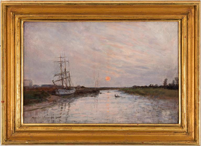 MAURICE COURANT, oil on canvas, signed and dated 1908.