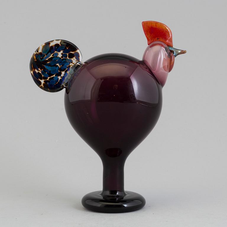 OIVA TOIKKA, glass sculpture, signed and dated 1998, Iittala.