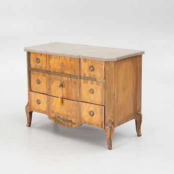 A Gustavian parquetry commode by M. Engström (master in Stockholm 1758-97).