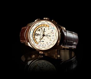 186. Girard Perregaux - WW.TC Financial. Automatisk. Guld/läderband. 43mm.