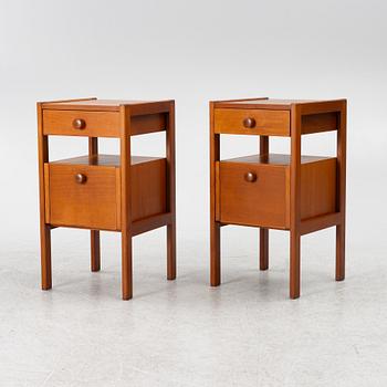 A pair of bedside tables, a pair, Nordiska Kompaniet, late 20th century.