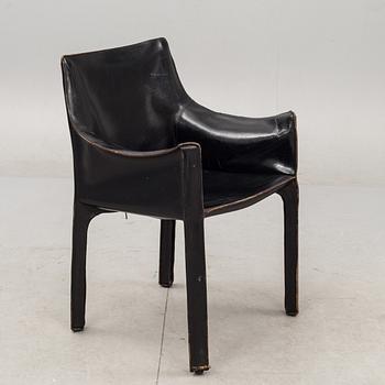 KARMSTOL, "CAB", Mario Bellini, för Cassina, Italien, etikettmärkt.