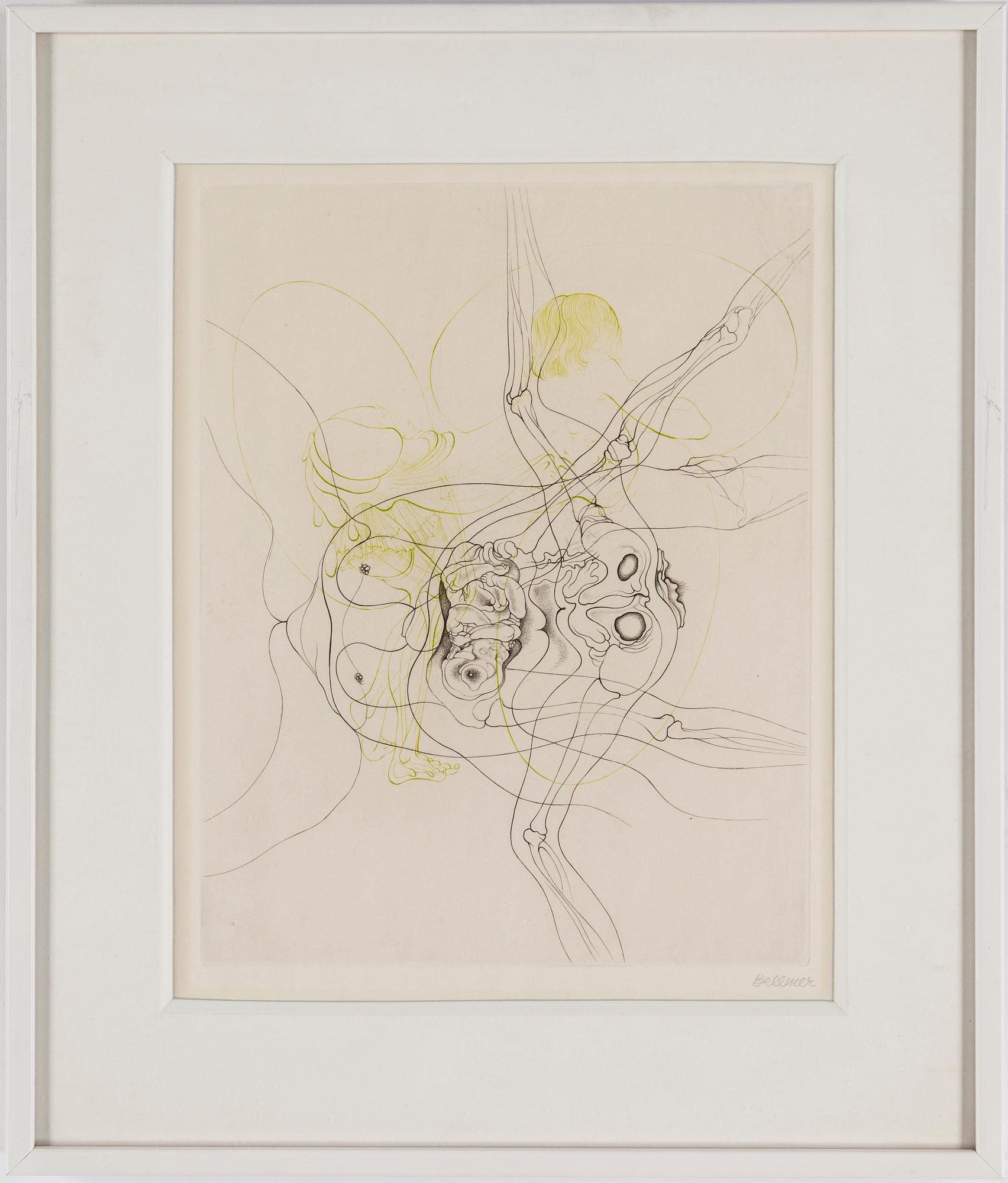 HANS BELLMER, 10 etchings in two colours, 1966-68, signed in pencil.