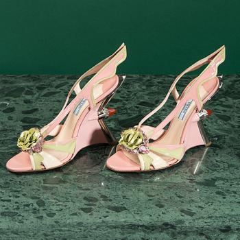 A pair of PRADA high heel shoes, size 38.