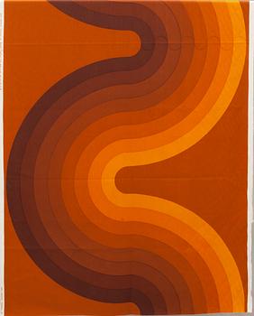 TEXTILIER, 2 st samt PROVBITAR, 6 st, bomullskretong, Verner Panton för Mira-X. 1970-tal.