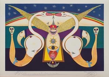 FRIEDRICH SCHRÖDER-SONNENSTERN, färglitografier, 5 st, signerade och numrerade 269/275, daterade 1971.