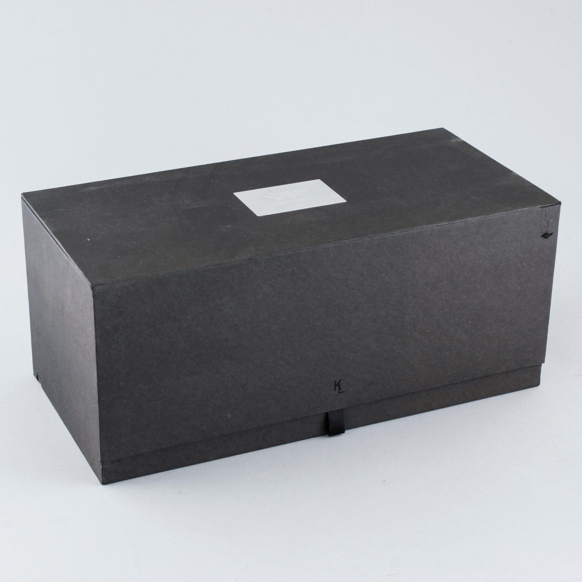 A glass vase by Karl Lagerfeld for Orrefors, signed and numbered 160/500.