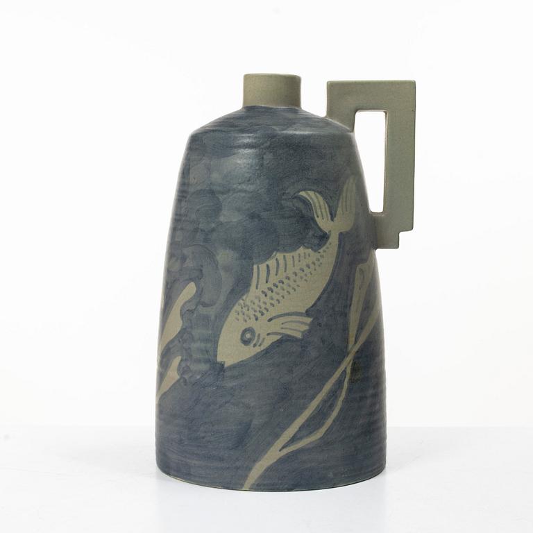 Åke Holm, Jug, stoneware, Höganäs.