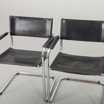 A SET OF 4 ARMCHAIRS, late 20th century,