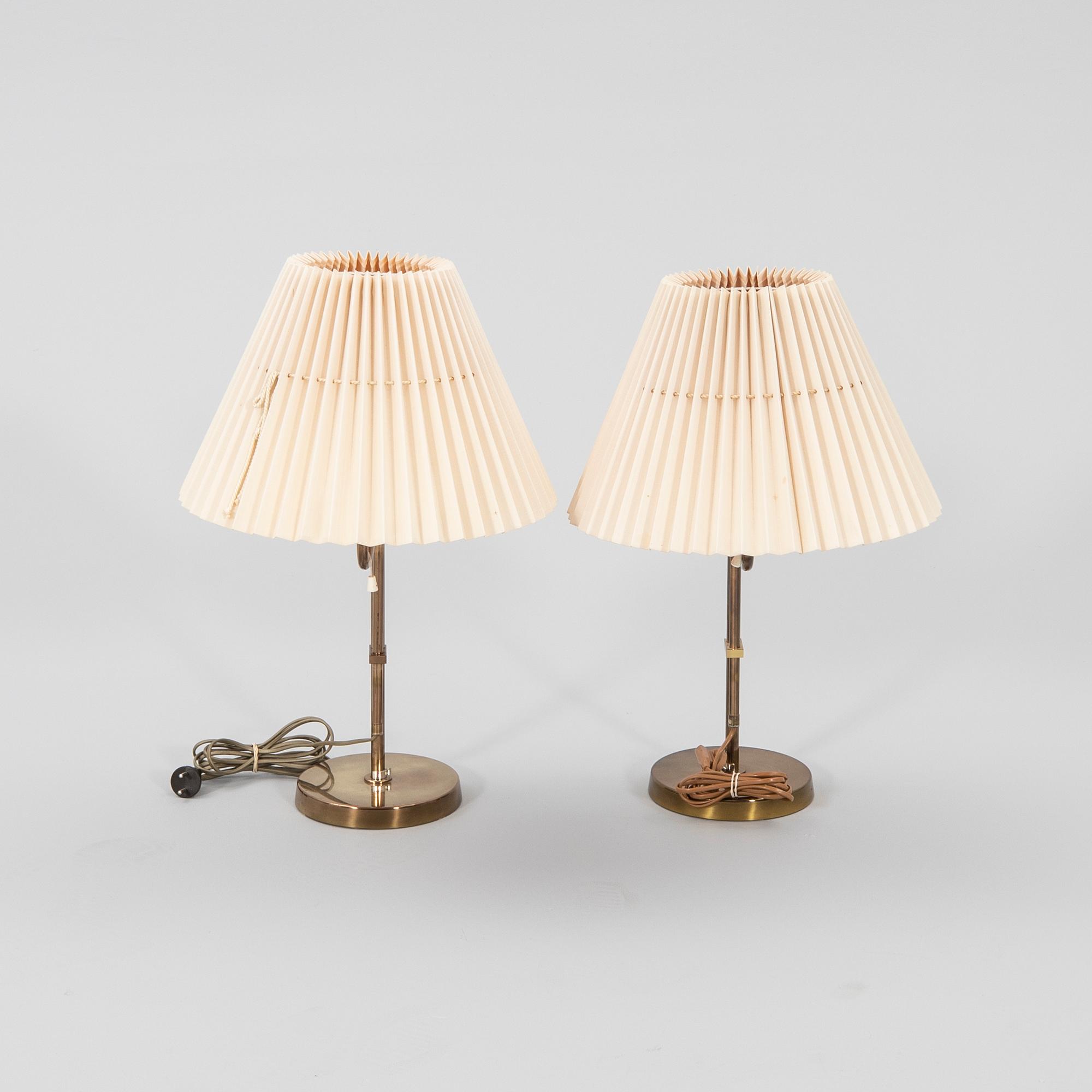 A pair of Bergboms table lamps from the second half of the 20th century.