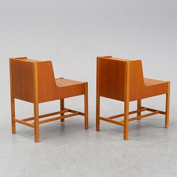 Nordiska Kompaniet, a pair of bedside tables, 1960's.