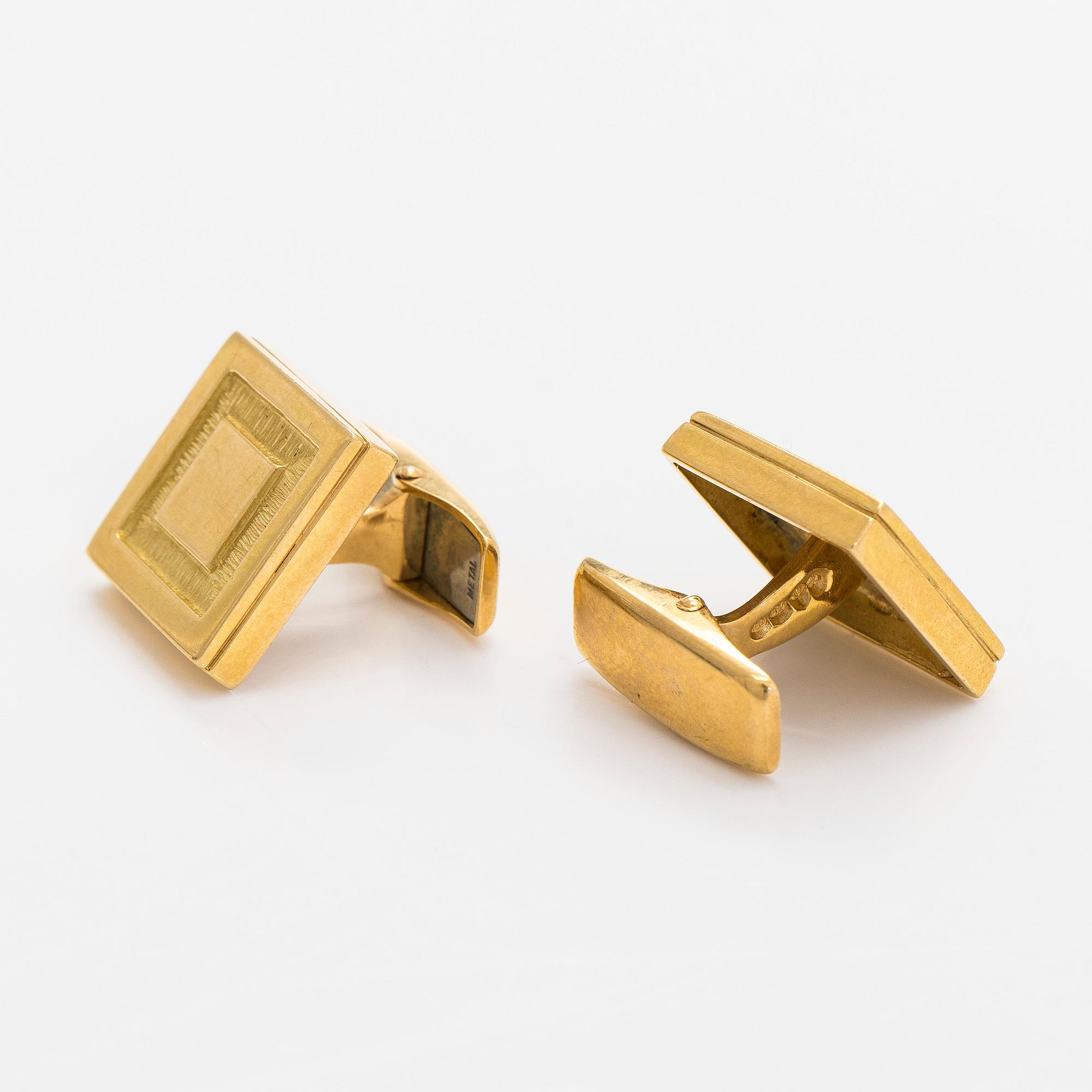 Manschettknappar 14K guld, A. Tillander 1984.