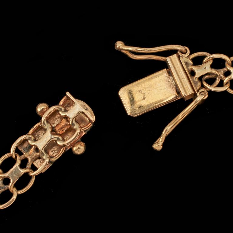 ARMLÄNK, 18k guld, Tore Clareus, Stockholm, 1979. Vikt 6 g.