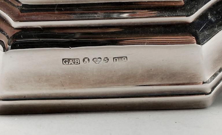 LJUSSTAKAR, ett par, silver, barockstil, GAB Stockholm 1964.