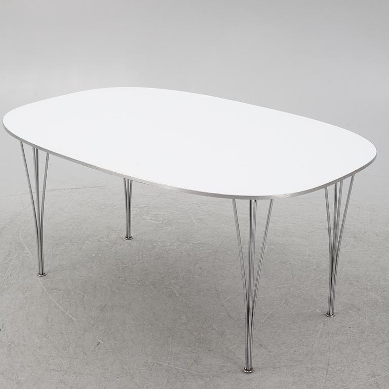 Bruno Mathsson & Piet Hein, matbord, "Superelips", Fritz Hansen, Danmark, 1981.