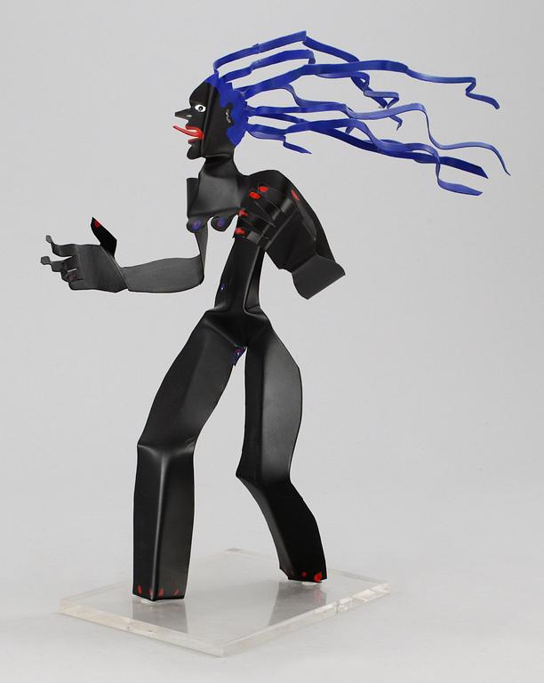 Timo Solin, Kvinna med blått hår.