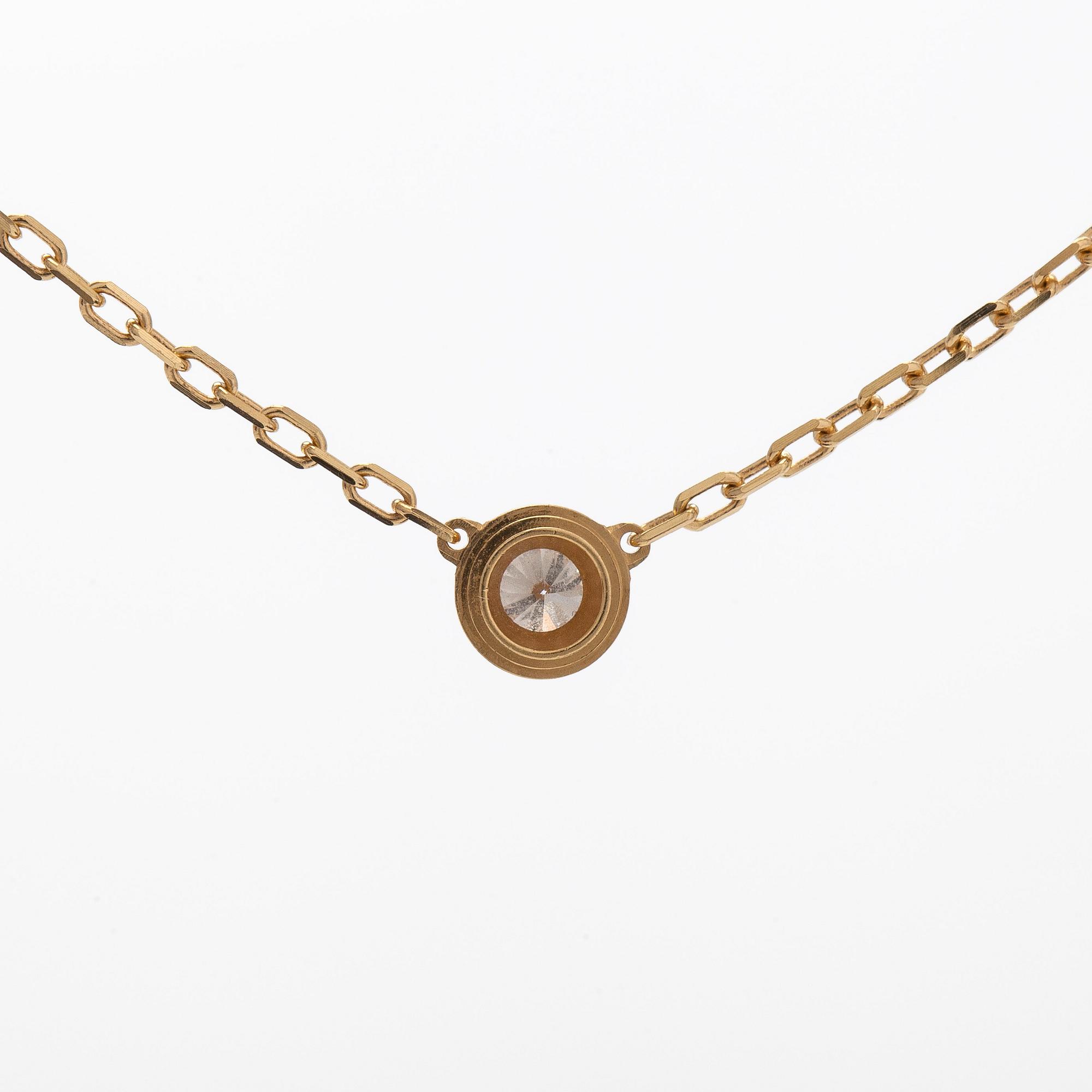 Cartier, An 18K gold 'd'Amour' necklace, with a ca 0.05 ct brilliant-cut diamond.