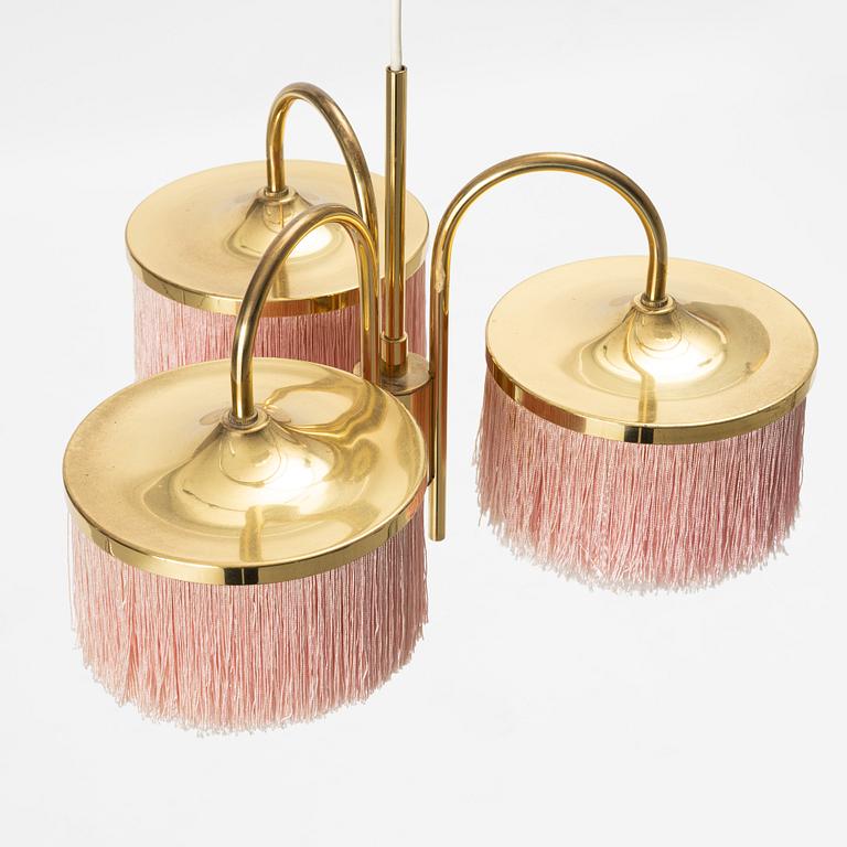 Hans-Agne Jakobsson, a brass ceiling lamp, Hans-Agne Jakobsson AB, Markaryd, Sweden, 1960's/70's.