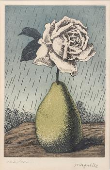 René Magritte, after, "Poire et rose”.
