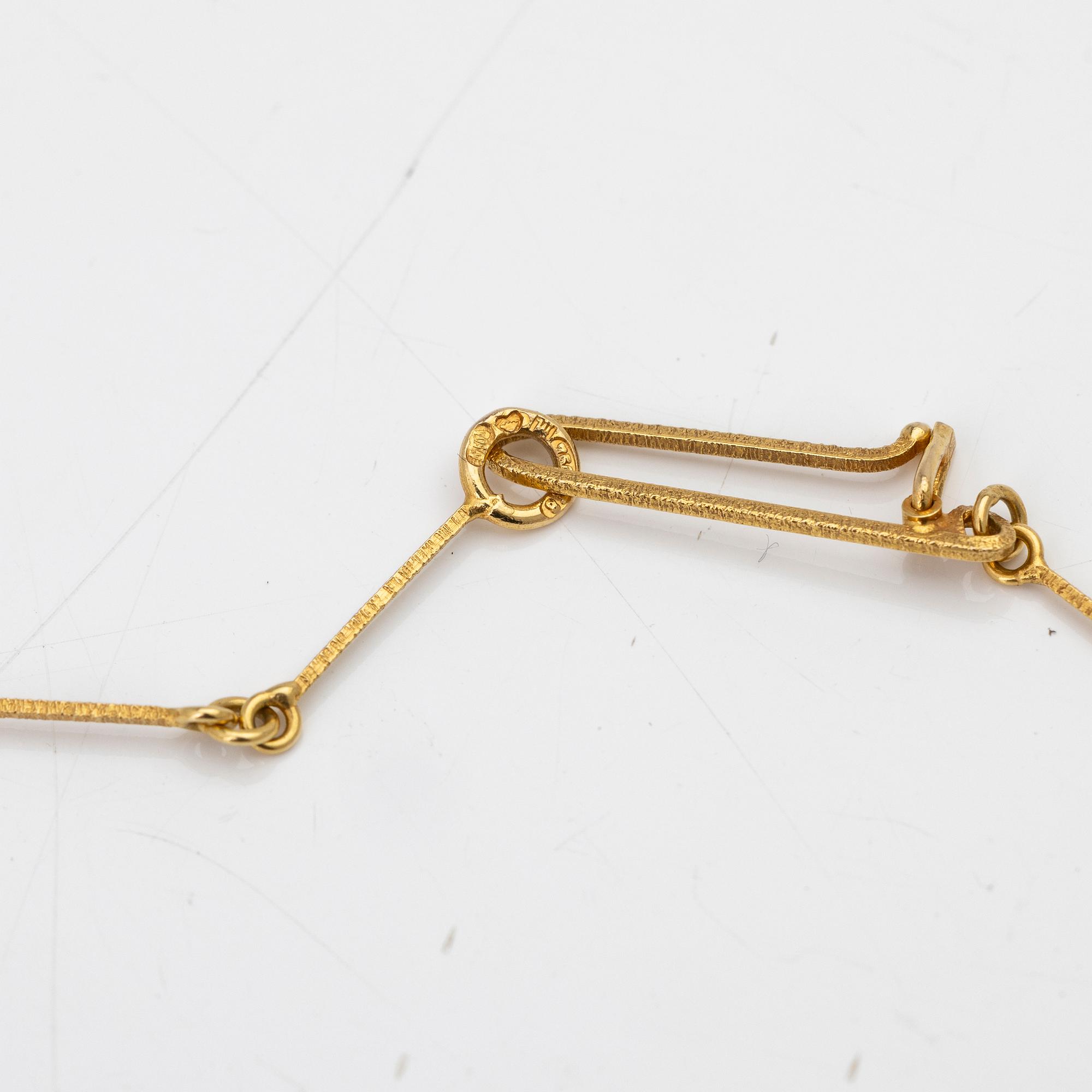 Björn Weckström, Collier, "Diamantknopp", 18K guld, diamant, Lapponia.