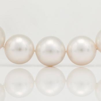 A cultured South Sea pearl collier.