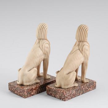 BOKSTÖD, 1 par, empirestil, 1800-/1900-tal.