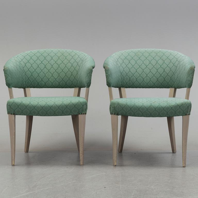 A pair of 'Lata Greven' easy chairs by Carl Malmsten.