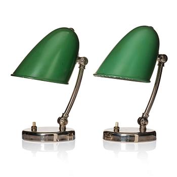202. Erik Tidstrand, a pair of table lamps, model "29116", Nordiska Kompaniet, 1930s.