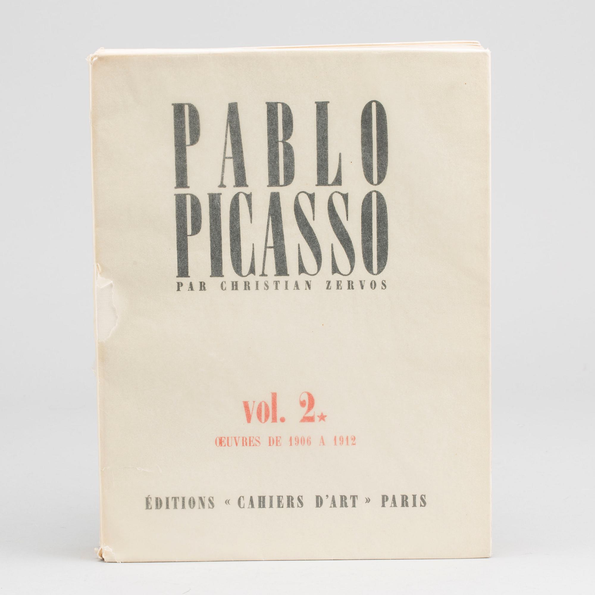 BOOK, Christian Zervos,  "Pablo Picasso vol 2. Oeuvres de 1906-1912", Edition Cahier d'Art, Paris 1967.