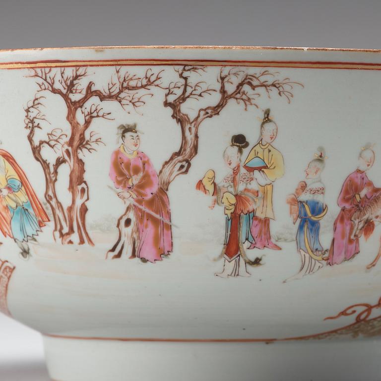 BÅLSKÅL, kompaniporslin. Qingdynastin, Qianlong (1736-95).