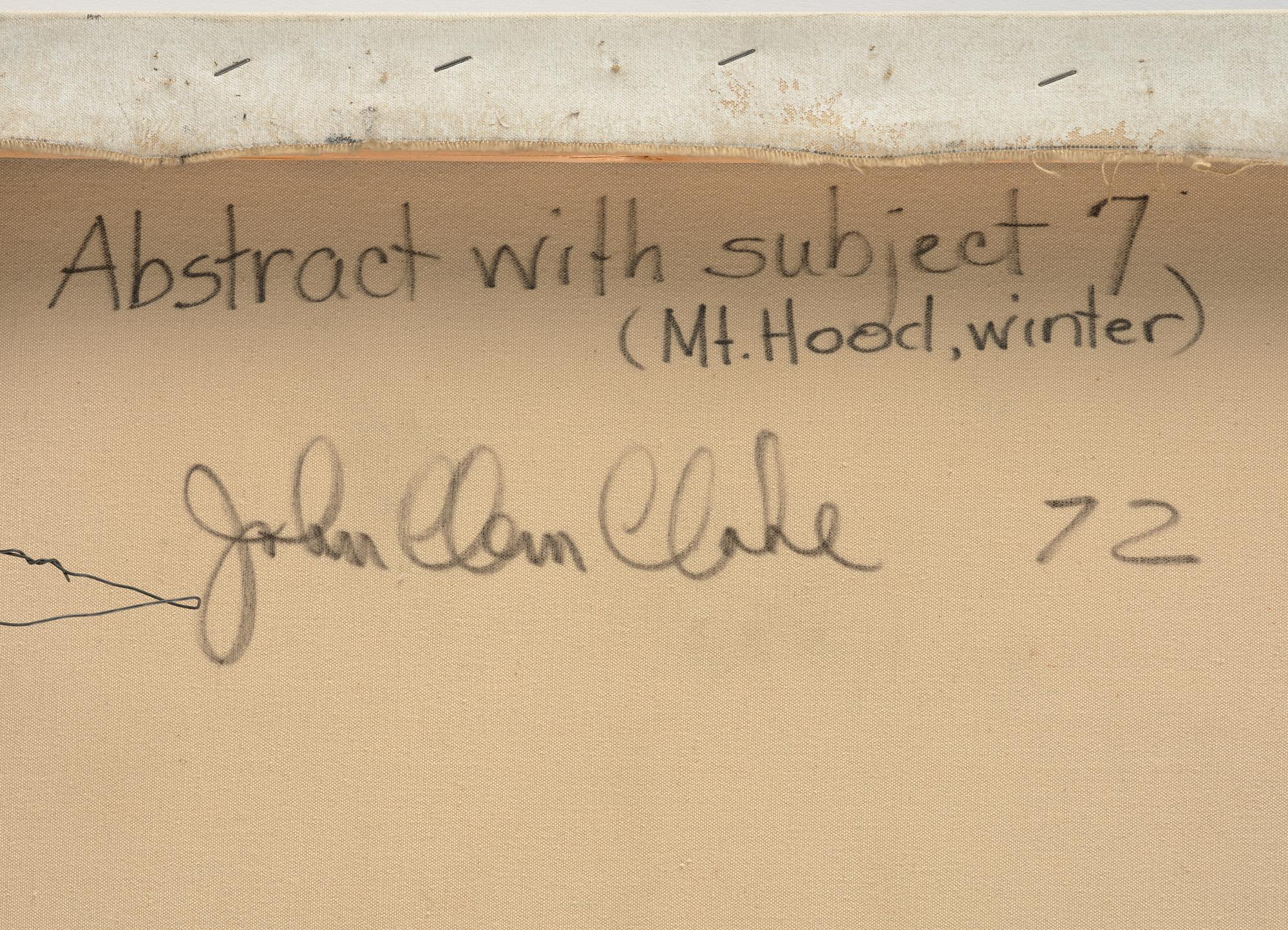 John Clem Clarke, "Abstract with subject 7 (Mt. Hood, Winter).