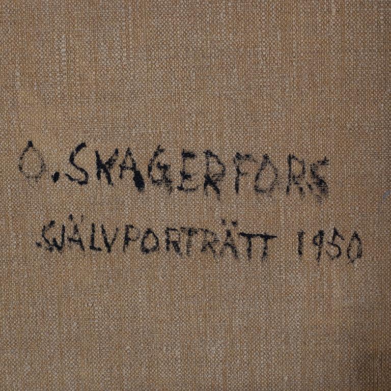 Olle Skagerfors, olja på duk, signerad, daterad 1950 a tergo.