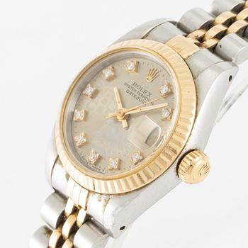 Rolex, Oyster Perpetual, "Diamond Dial", Datejust, wristwatch, 26 mm.