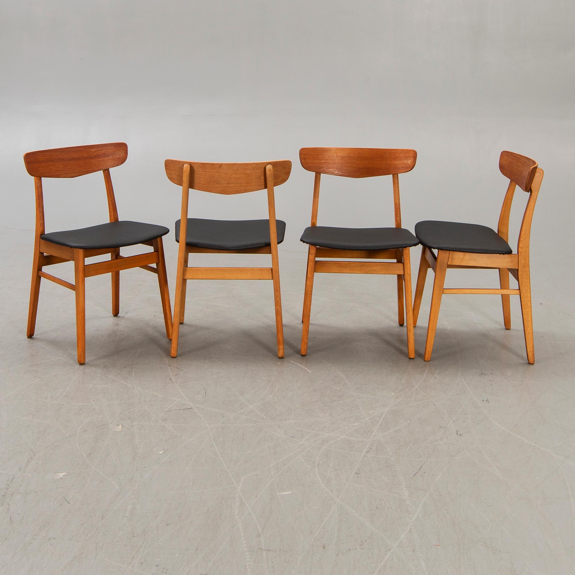 Stolar, 4 st, Farstrup, 1960-tal, Danmark.