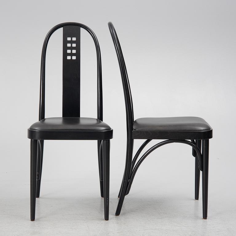 Six Thonet chairs, model 264P, 1989.