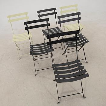 Garden chairs 6 pcs and table "Arc en ciel" Emu and Fermob France 2000s.