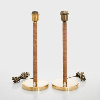 Gunilla Jung, Pair of table lamps, model 2017, Orno, 1930-1940s.