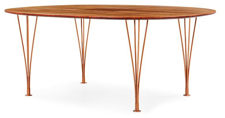A Bruno Mathsson & Piet Hein 'Superellips' table, by Mathsson International, Sweden 1960's.