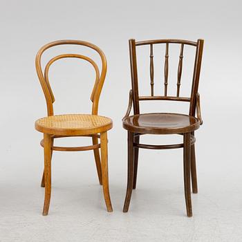 A set of eight chairs (3+5), first half of the 20th Century.