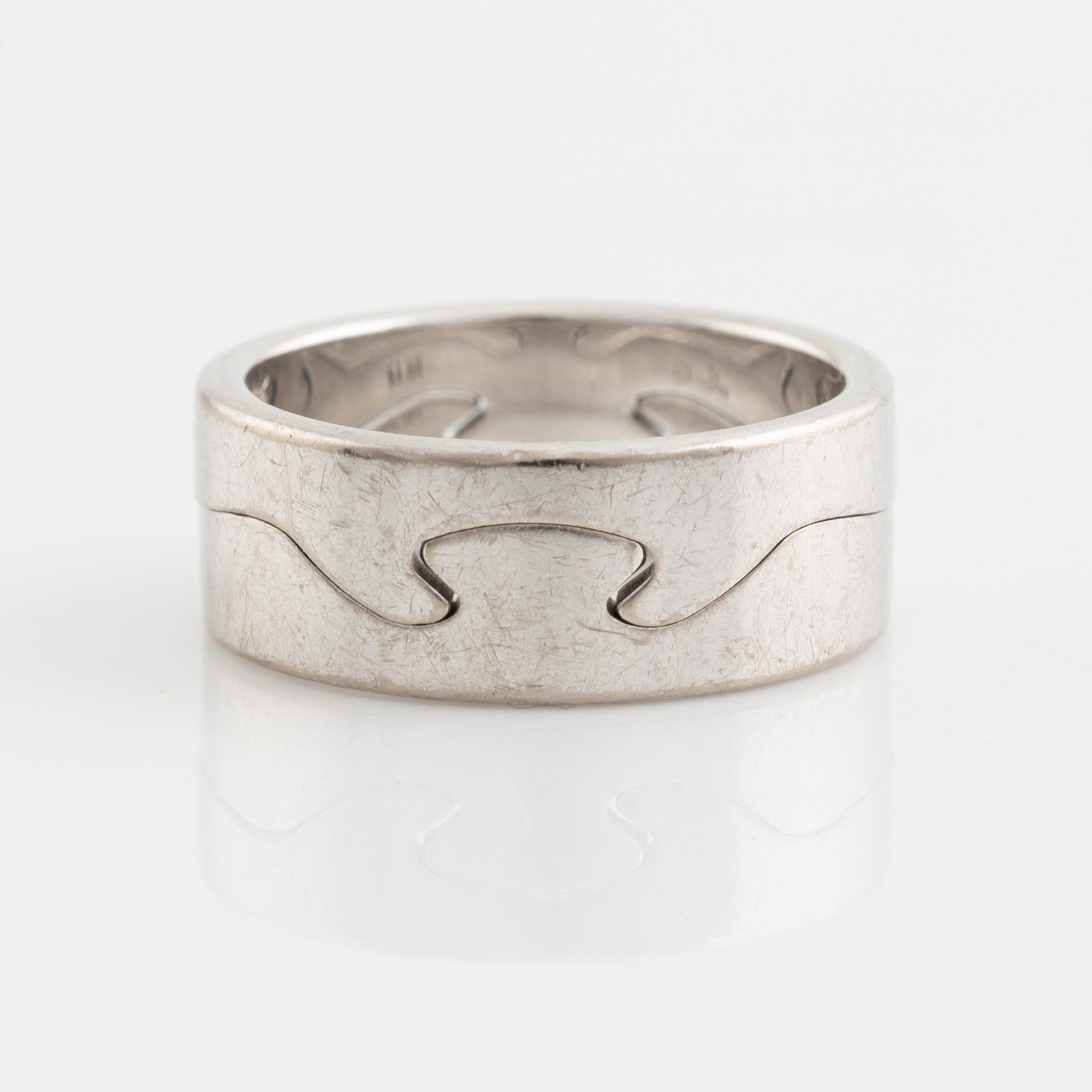 18K white gold "Fusion" two rings, Nina Koppel.