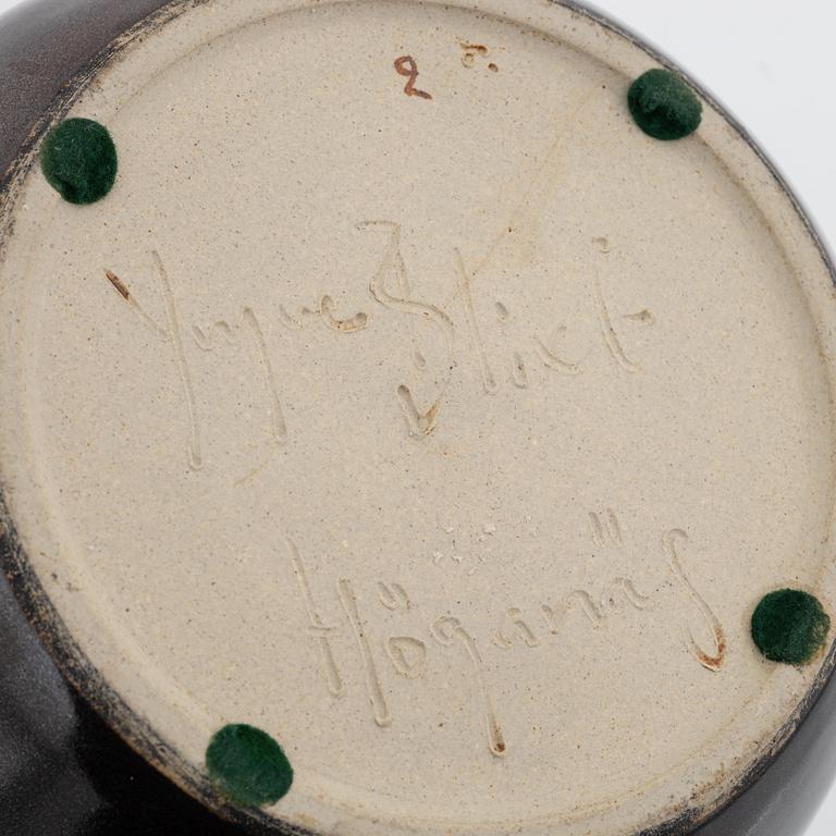 Yngve Blixt, skål, stengods, Höganäs, signerad.