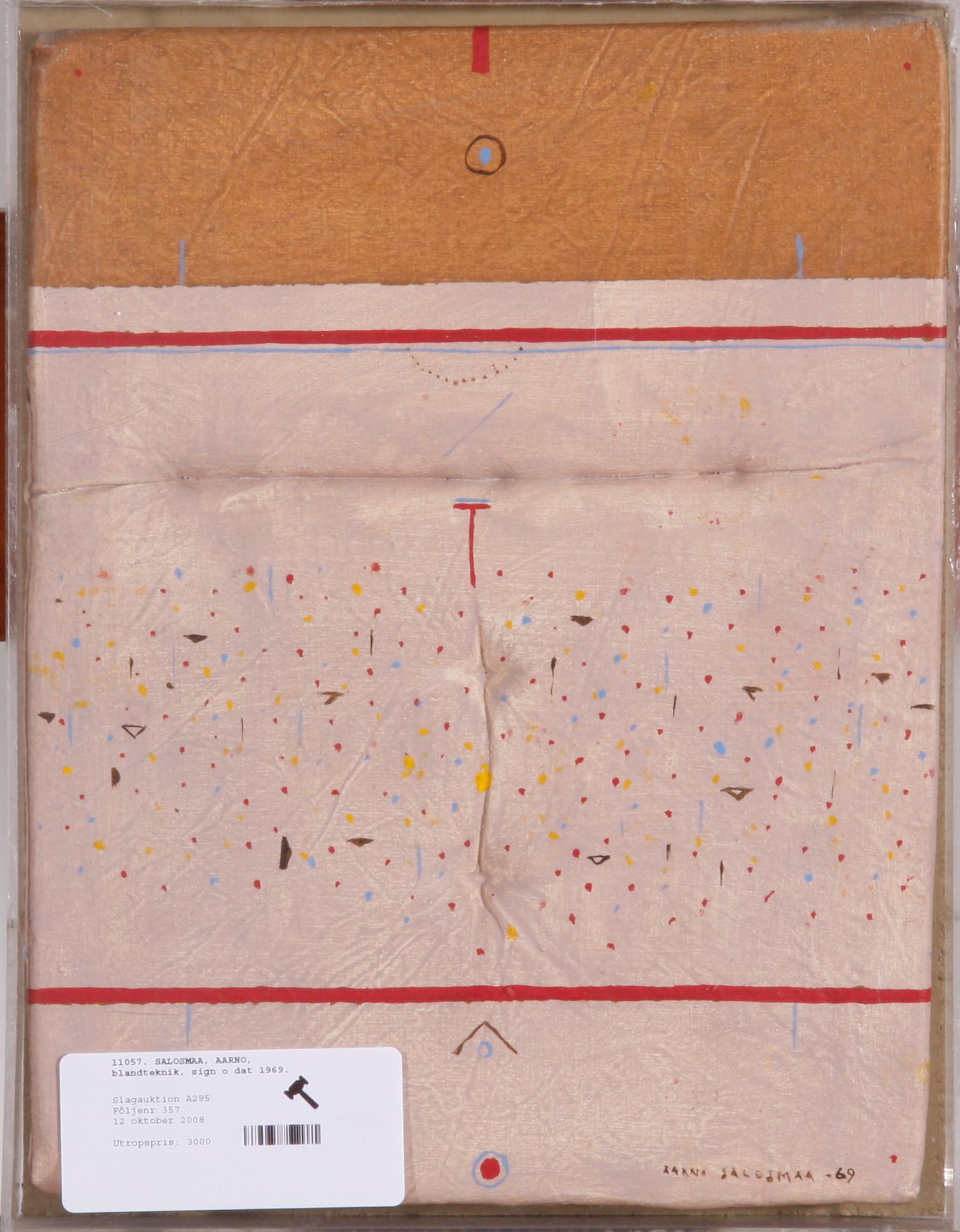 SALOSMAA, AARNO, blandteknik, sign o dat 1969.