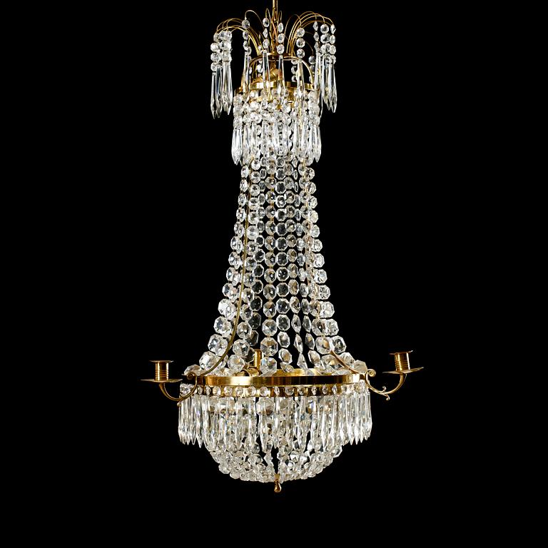 LJUSKRONA, gustaviansk stil, 1900-talets första hälft, höjd ca 90 cm.