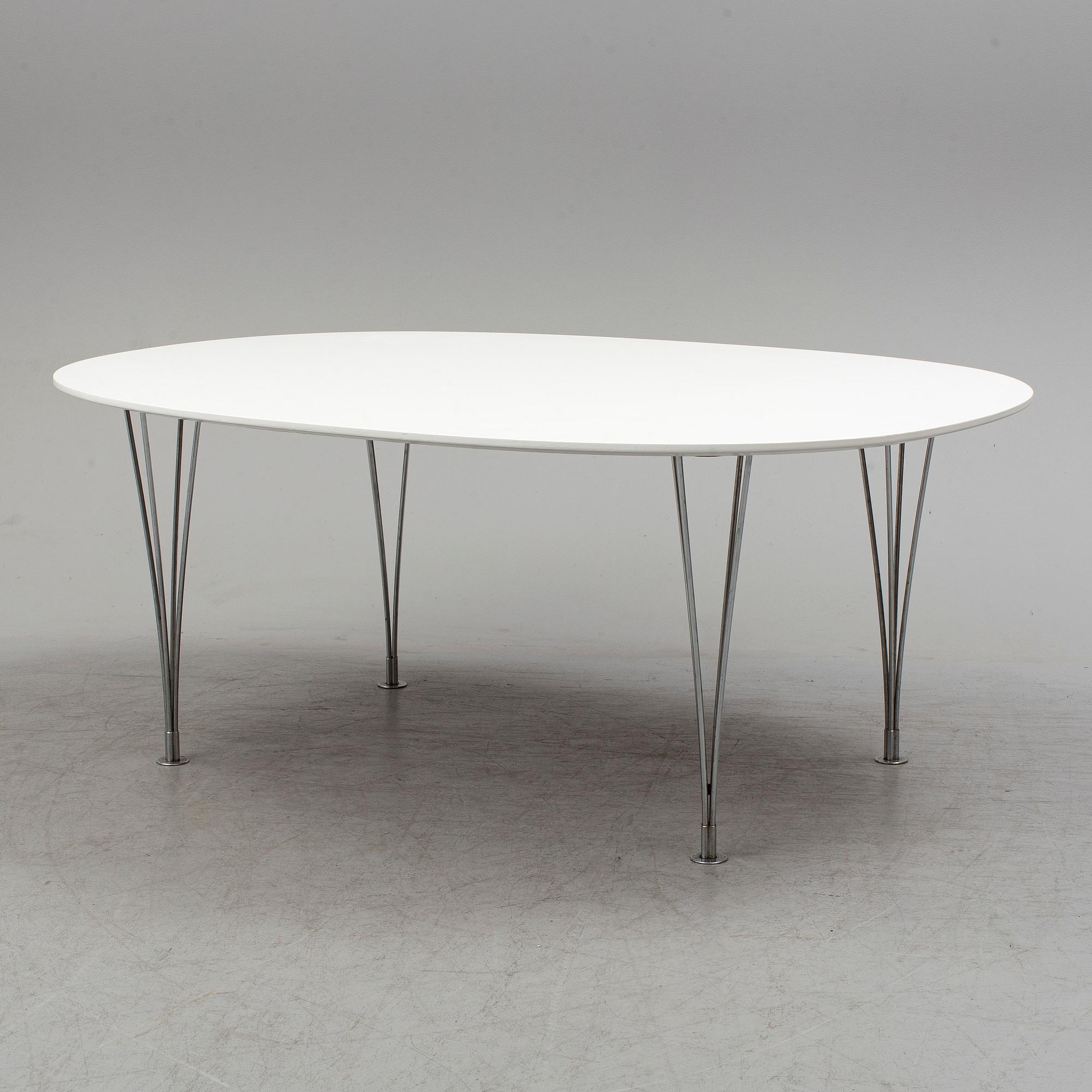 Piet Hein & Bruno Mathsson, bord, "Elips"  Fritz Hansen, Danmark.