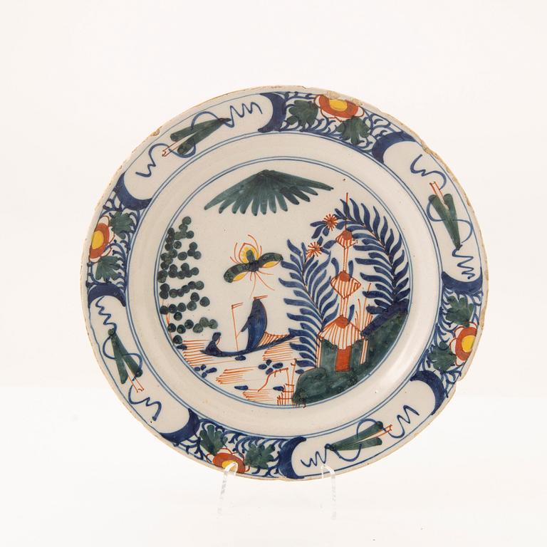 Plates 6 pcs Holland/France mid-18th century faience.