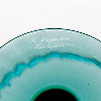 KERTTU NURMINEN, art glass, Lampi-series, Pro Arte 1993, signed K. Nurminen, Nuutajärvi.