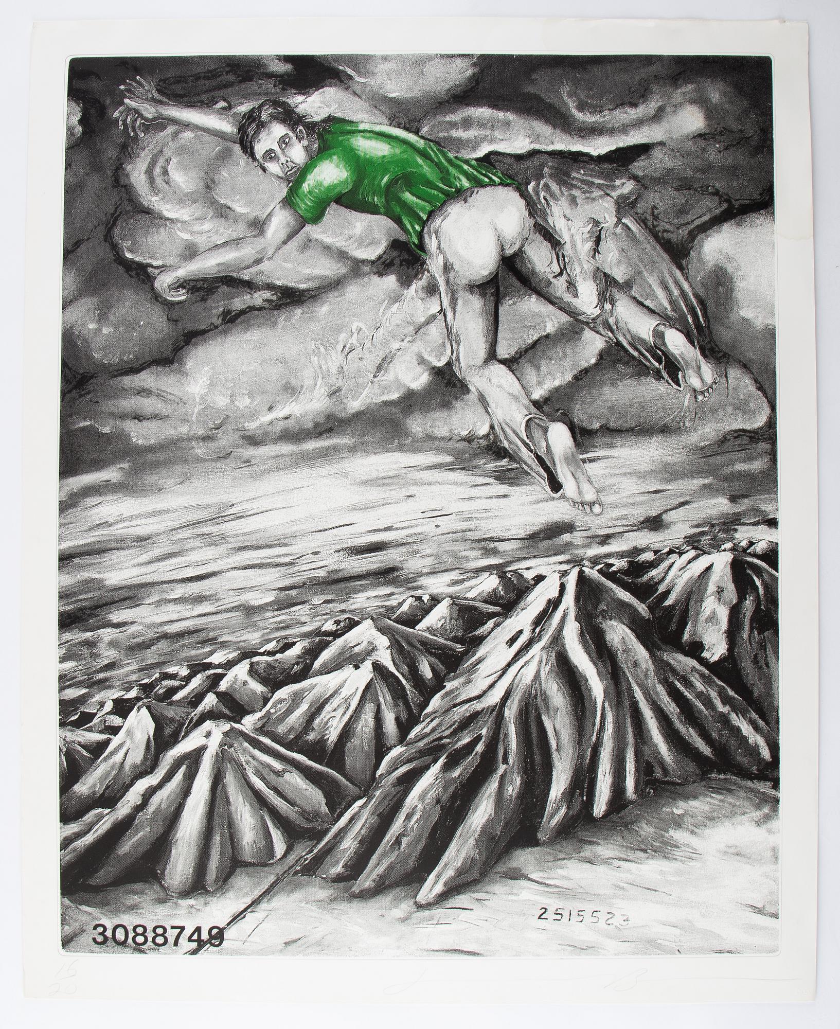 Jonathan Borofsky, lithograph in color, signed and numbered 5/20.