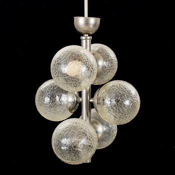 A ceiling lamp for six lights, second half of 20th century.