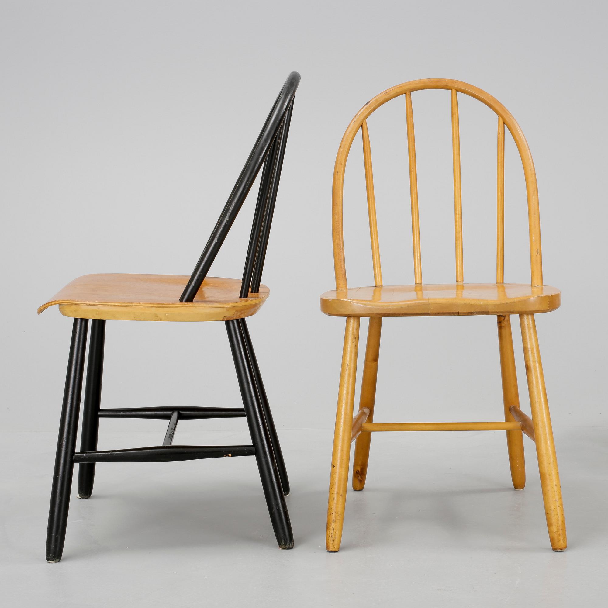 STOLAR, 5 st, Sannolikt Tallåsens Möbelindustrier, omkring 1900-talets mitt.